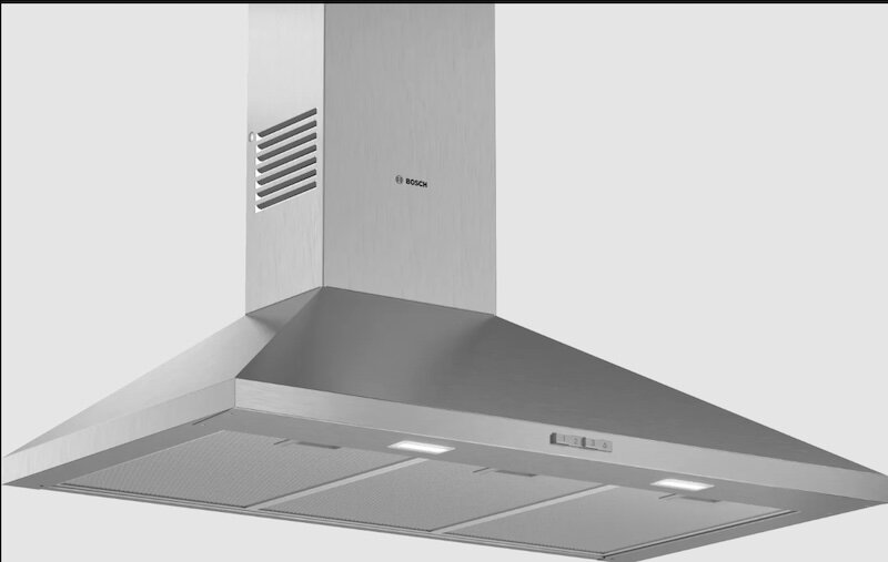 Máy hút mùi Bosch DWP96BC50B thiết kế gắn tường tiết kiệm không gian (Ảnh: Bosch).