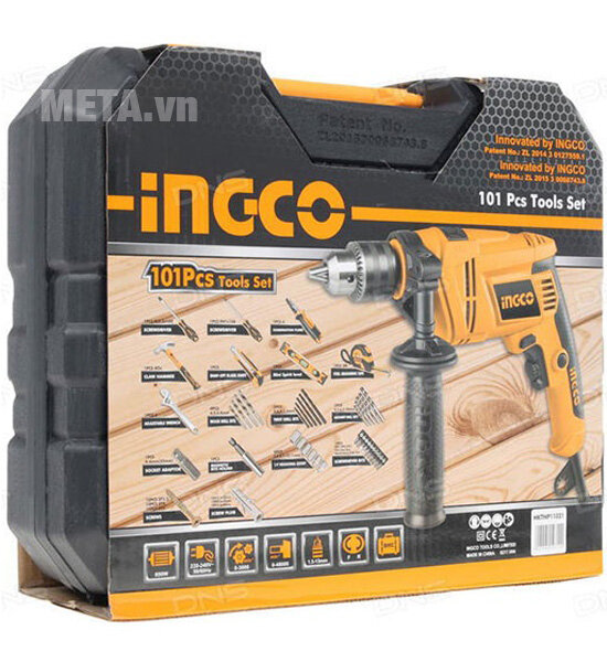 Bộ máy khoan búa 101 chi tiết INGCO HKTHP11021E