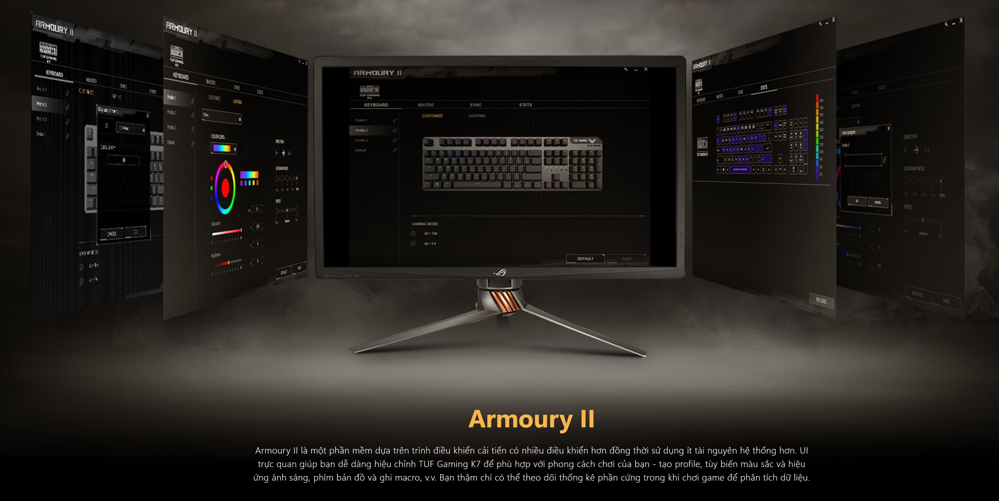 Bàn Phím ASUS TUF Gaming K7 (USB/RGB/Linear Swicth RA03) 90MP0191-B0JA00