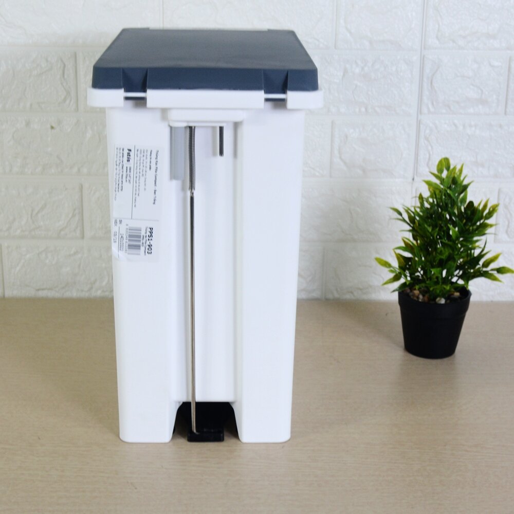 Thùng rác nhựa đạp dòng Compact Fitis PPS1-903 - 10L (trắng đen) Thùng rác nhựa đạp dòng Compact Fitis PPS1-903 - 10L (trắng đen)