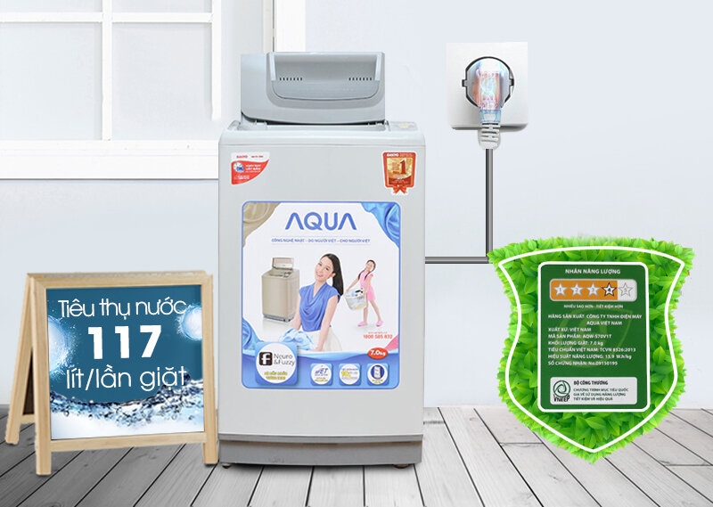 Máy giặt AQUA 7kg AQW-S70KT Máy giặt AQUA 7kg AQW-S70KT
