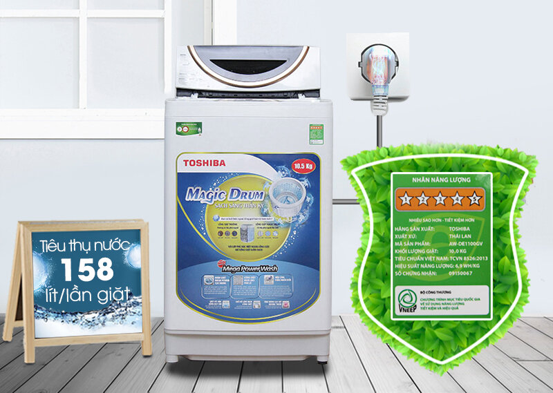Máy giặt Toshiba 10.5 kg ME1150GV(WK) Máy giặt Toshiba 10.5 kg ME1150GV(WK)