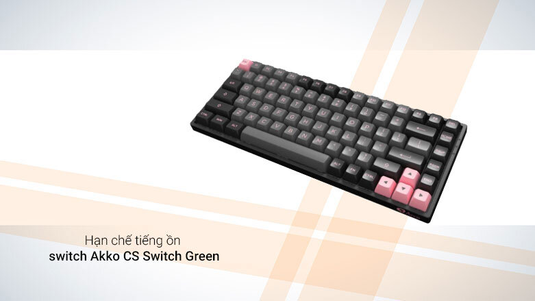 Bàn phím cơ Akko 3084 V2 ASA Black Pink| Hạn chế tiếng ồn