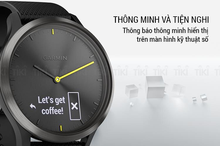 Đồng hồ thông minh Garmin Vivomove HR Sport, Black, VN