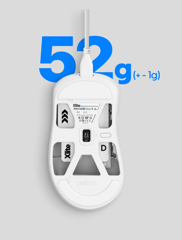 Chuột có dây Pulsar Xlite Wired Medium White 4