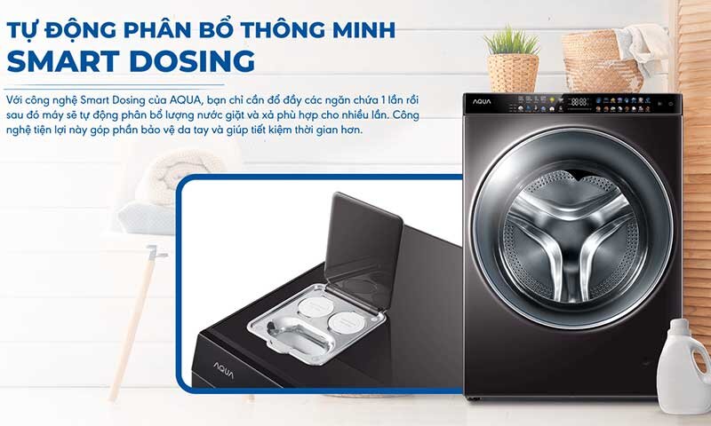 Máy giặt Aqua Inverter 15 kg AQD-DH1500G.PP