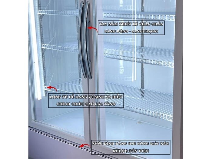 Các hệ thống của tủ Tủ mát 2 cửa kính Snow Village LC-1200X