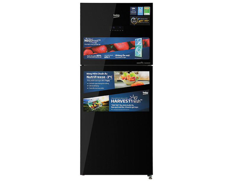 Tủ lạnh Beko Inverter 340 lít RDNT371E50VZHFSGB thiết kế hiện đại và tiện nghi (Ảnh: dienmayxanh).