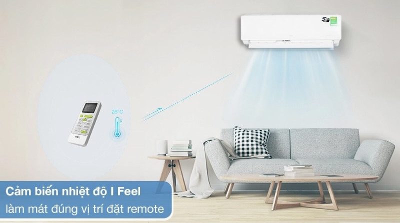 Điều hòa TCL Inverter 18000 BTU 1 chiều TAC-18CSD/XAB1I gas R-32 4 Điều hòa TCL Inverter 18000 BTU 1 chiều TAC-18CSD/XAB1I chế độ ifeel