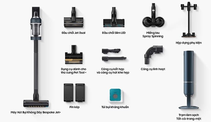 Máy hút bụi Samsung Bespoke Jet+ VS20B95993B/SV