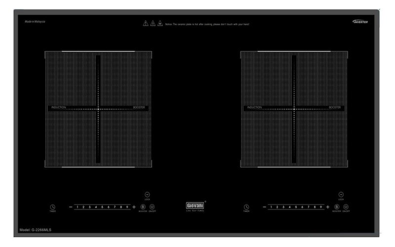 Giá bán bếp từ đôi Giovani G-2266 MLS (Ảnh: Giovani).