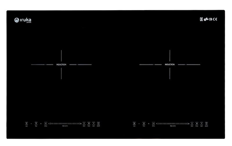 Bếp từ Iruka I-28 sở hữu thiết kế tinh tế với mặt bếp màu đen bóng sang trọng