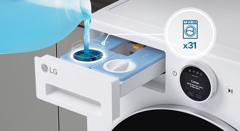 Máy giặt sấy LG inverter giặt 15kg sấy 10kg F2515RNTG 