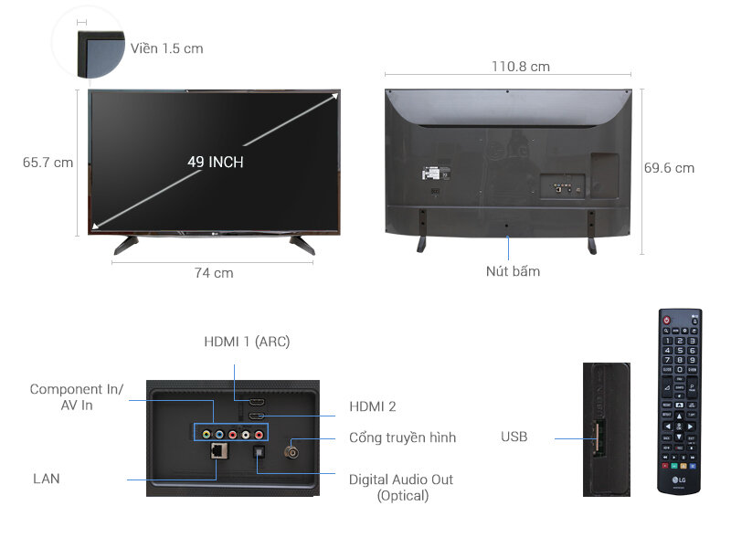 Smart Tivi LG 49 inch 49LH590T