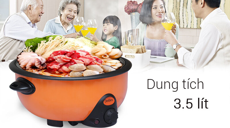 Nồi lẩu điện Delites NL3001 3.5 lít