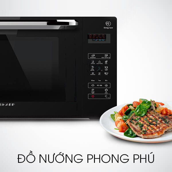 Lò vi sóng Điện tử có nướng 23L Sharp R-G574VN-S Lò vi sóng Điện tử có nướng 23L Sharp R-G574VN-S