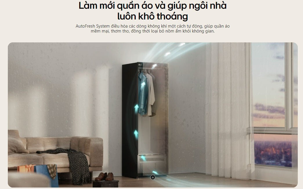 Tủ chăm sóc quần áo thông minh LG  
