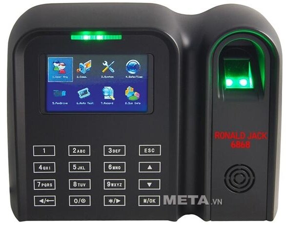Máy chấm công vân tay và thẻ cảm ứng Ronald Jack 6868