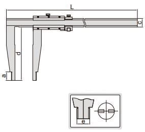 Thước kẹp cơ khí mỏ dài Insize 1215-392 Thước kẹp cơ khí mỏ dài Insize 1215-392