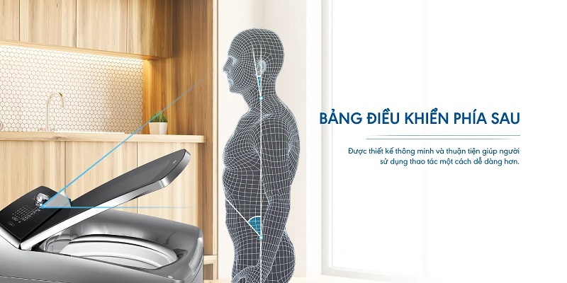 Máy giặt Aqua Inverter 14 kg AQW-FR140UHT bảng điều khiển