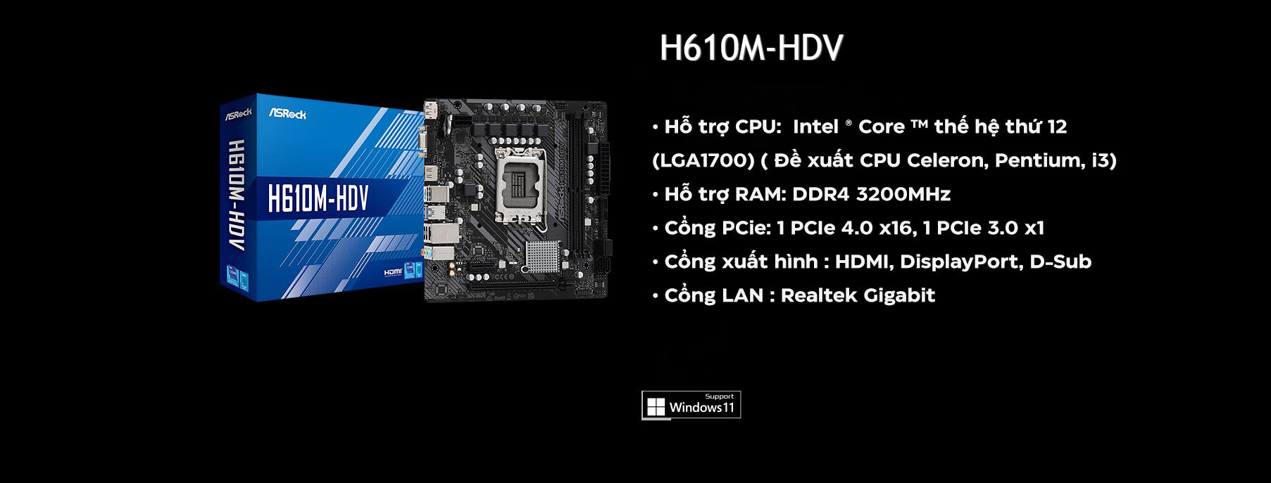 Mainboard ASROCK H610M-HDV