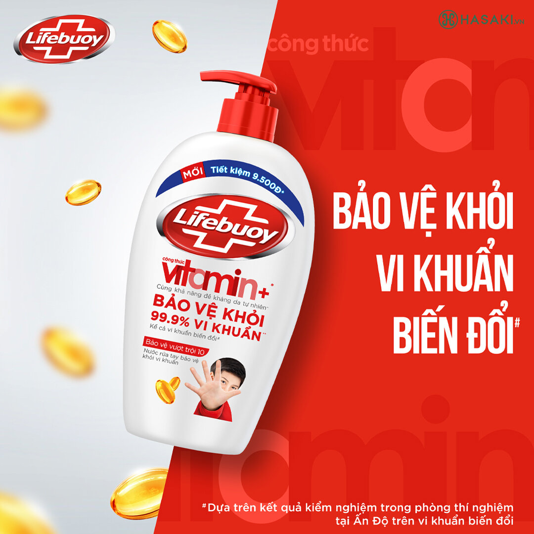 Nước Rửa Tay Lifebuoy Bảo Vệ Vượt Trội 10