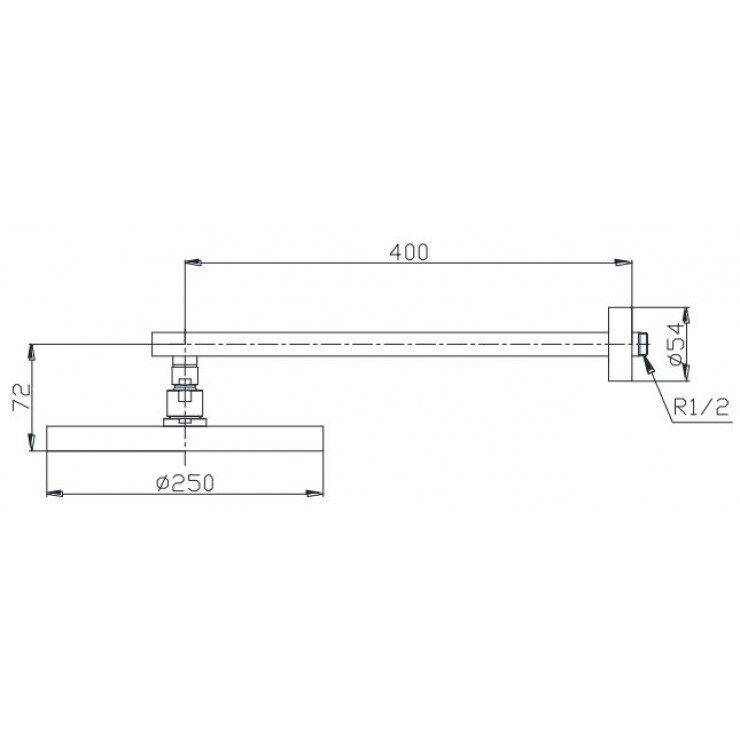 Bản vẽ kỹ thuật bát sen gắn tường TOTO TX488SZ tròn 250 mm