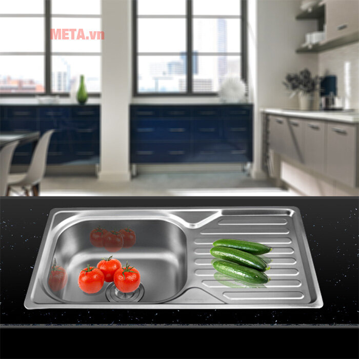 Chậu rửa bát Sơn Hà S79S sơn chống ồn (750x400mm) Chậu rửa bát Sơn Hà S79S sơn chống ồn (750x400mm)