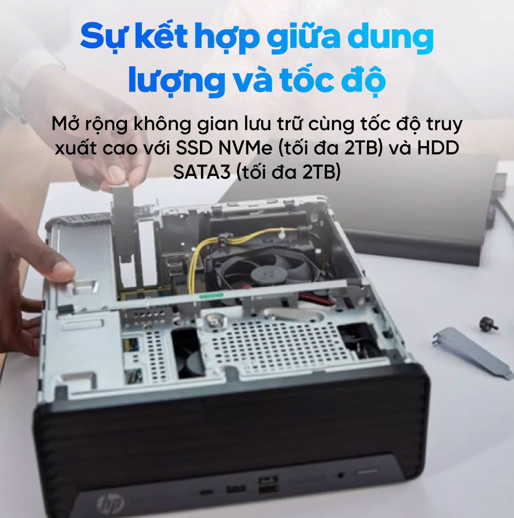 không gian lưu trữ dữ liệu của PC HP Pro SFF 400 G9 