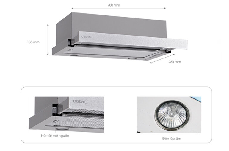 Đèn Led hỗ trợ công việc nấu nướng