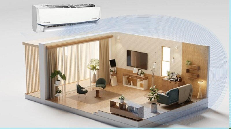 Điều hòa Sharp Inverter 9000 BTU 1 chiều AH-X10CEWA