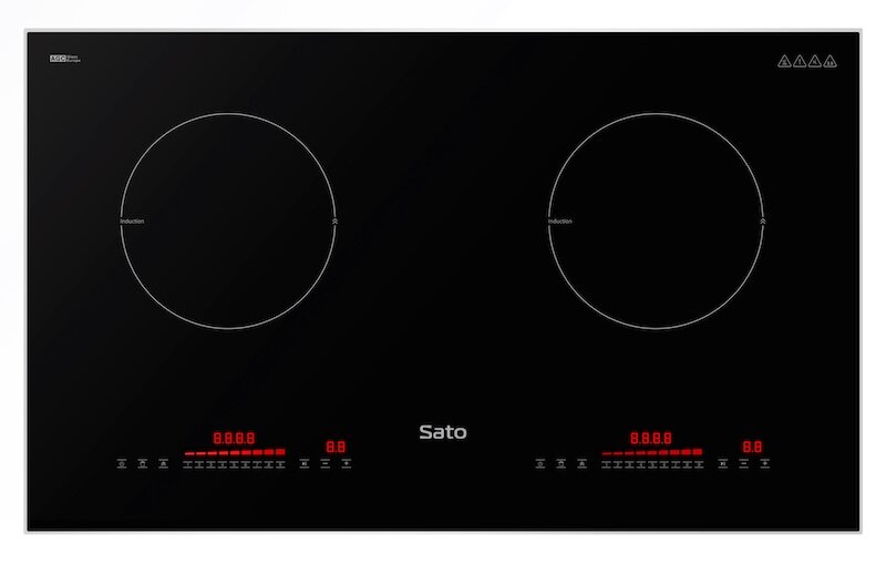 Bếp từ Sato SIH379 N2.2 (A) sử dụng bảng điều khiển cảm ứng trượt độc lập (ảnh: sato).