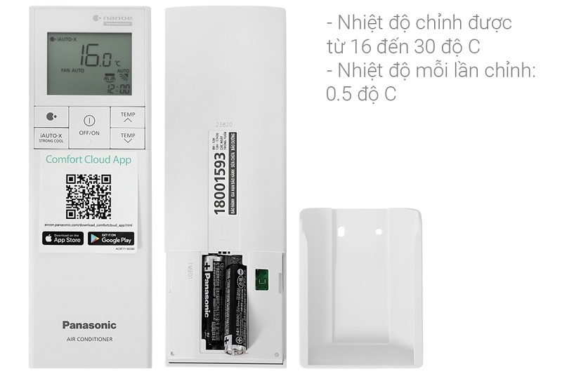 Điều hòa Panasonic Inverter 9000 BTU 1 chiều CU/CS-XU9ZKH-8 gas R-32 5 Điều hòa Panasonic Inverter 9000 BTU 1 chiều CU/CS-XU9ZKH-8 remote điều khiển từ xa