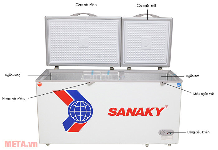 Tủ đông 2 ngăn 2 cánh Sanaky VH-5699W3 560 lít