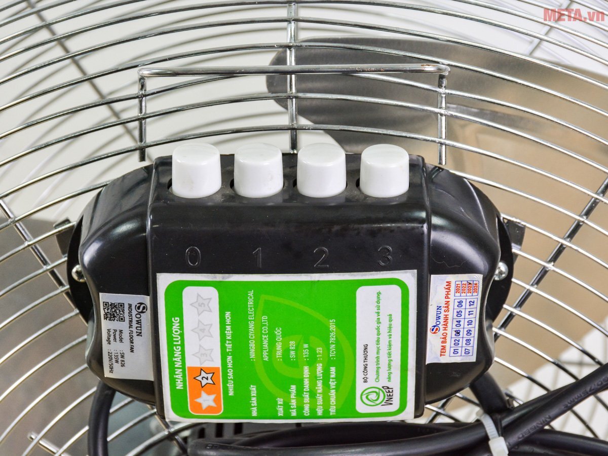 Nút công tắc của quạt sàn công nghiệp Sowun SW 826