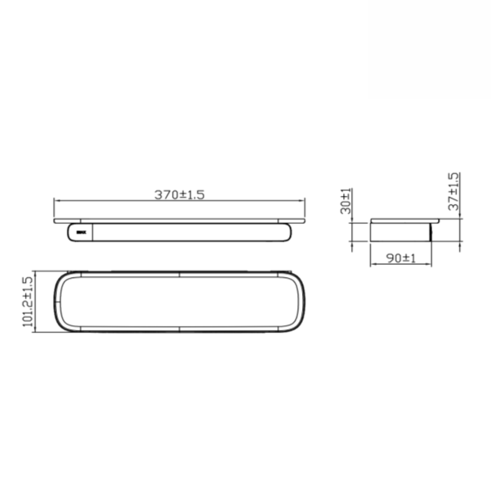 Bản vẽ kỹ thuật kệ gương W300 INAX KFS-949VB