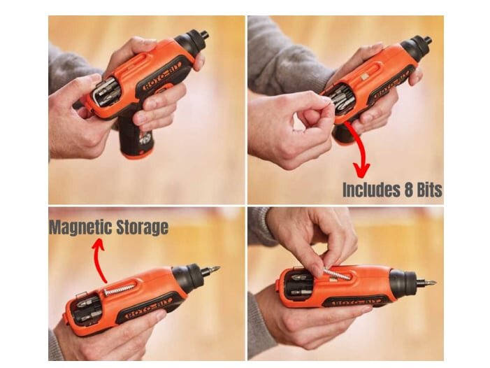 Máy vặn vít dùng pin có khoang chứa vít Máy vặn vít dùng pin