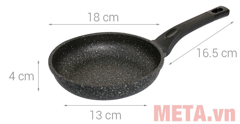 Chảo nhôm chống dính đá hoa cương Sunhouse SBD18 (18cm)