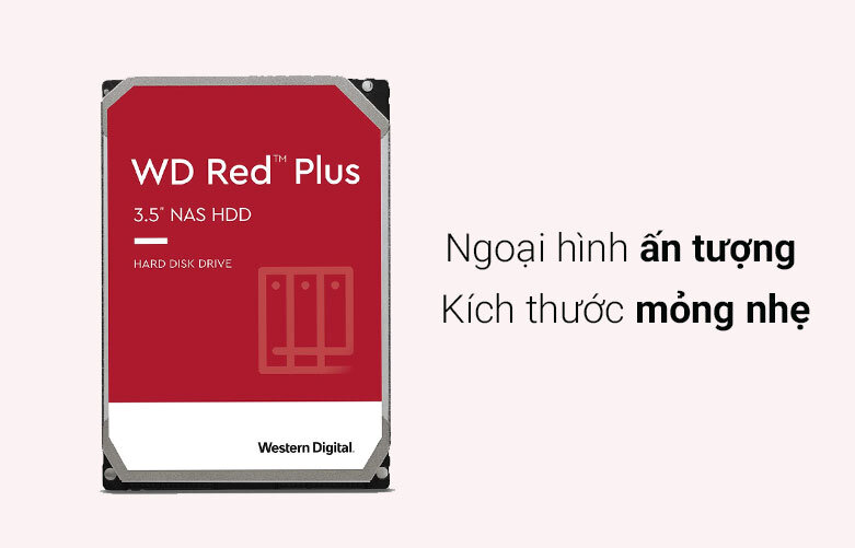 Ổ cứng HDD WD Red Plus | Ngoại hình ấn tượng