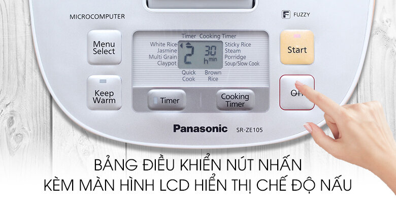 Nồi cơm điện tử Panasonic 1 lít SR-ZE105WRAM Nồi cơm điện tử Panasonic 1 lít SR-ZE105WRAM