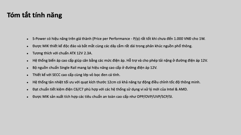 Nguồn máy tính MIK SPOWER 400W