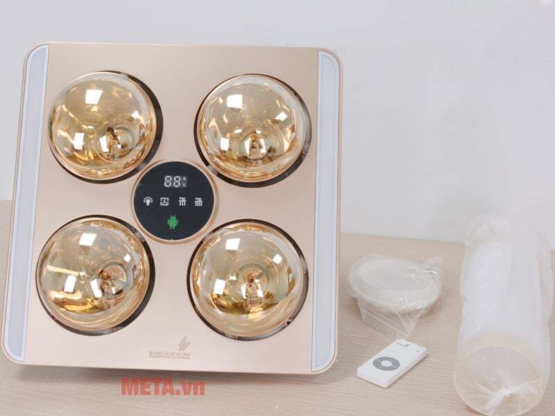 Đèn sưởi nhà tắm 4 bóng thích hợp cho phòng 8m2 trở xuống Đèn sưởi nhà tắm