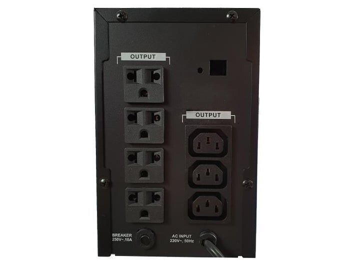 Mặt sau là cổng kết nối Bộ lưu điện UPS Sorotec