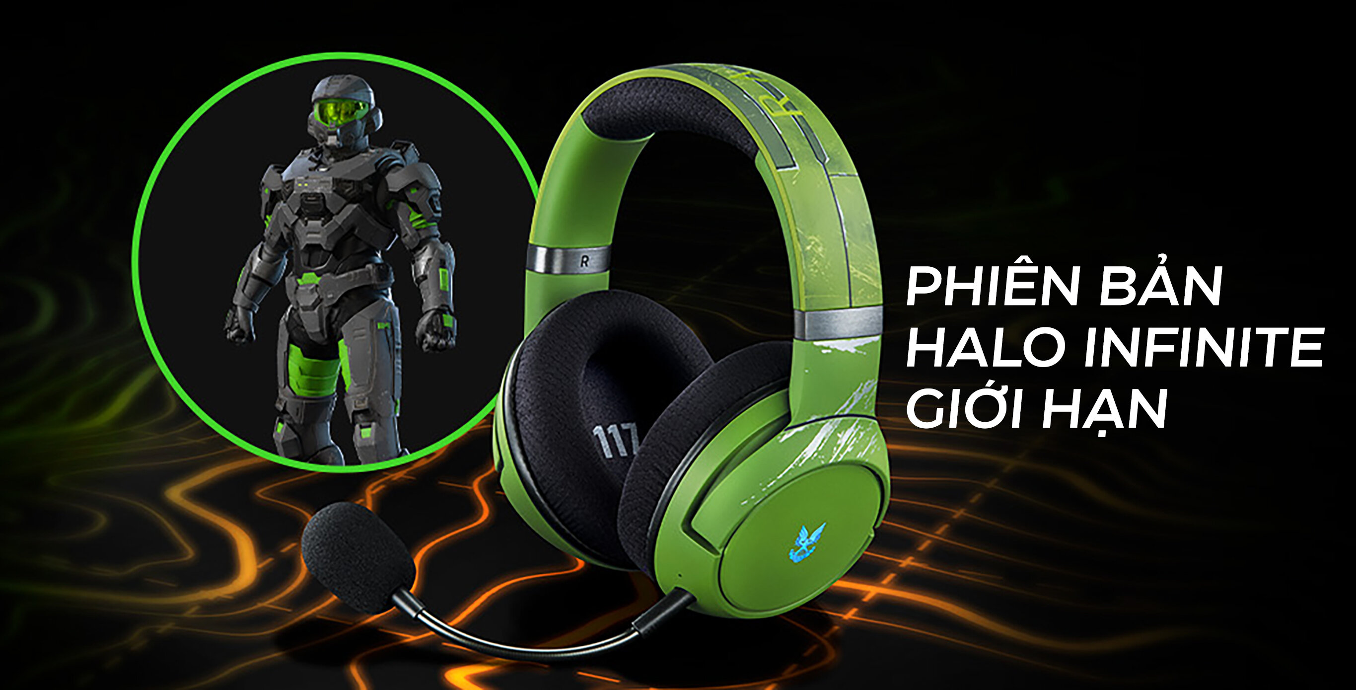 Tai nghe không dây Razer Kaira Pro for Xbox Series X/S-HALO Infinite Edition_RZ04-03470200-R3M1