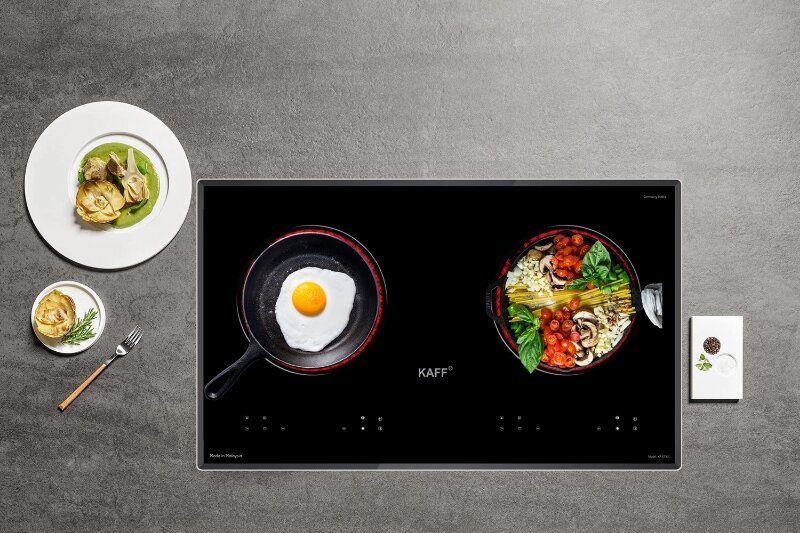 Bếp hồng ngoại âm 2 vùng nấu Kaff KF-073CC