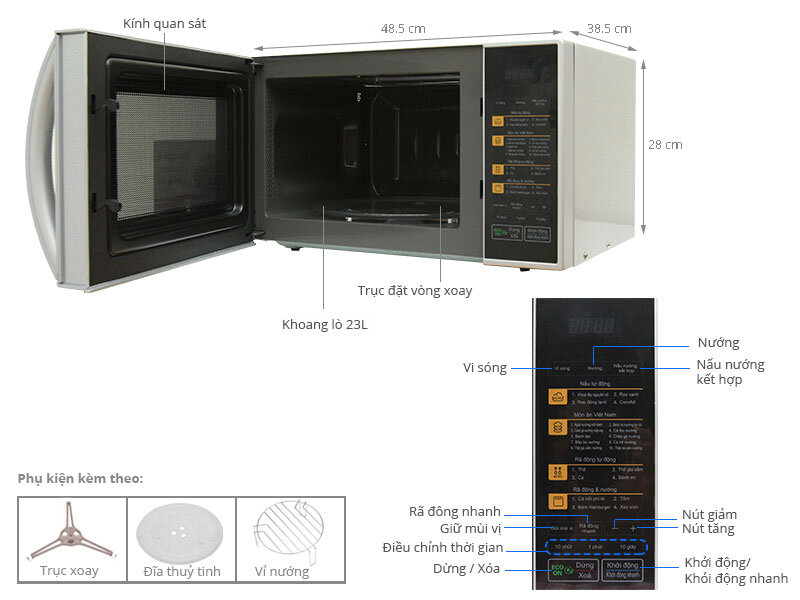 Lò vi sóng LG MH6342B 23 lít