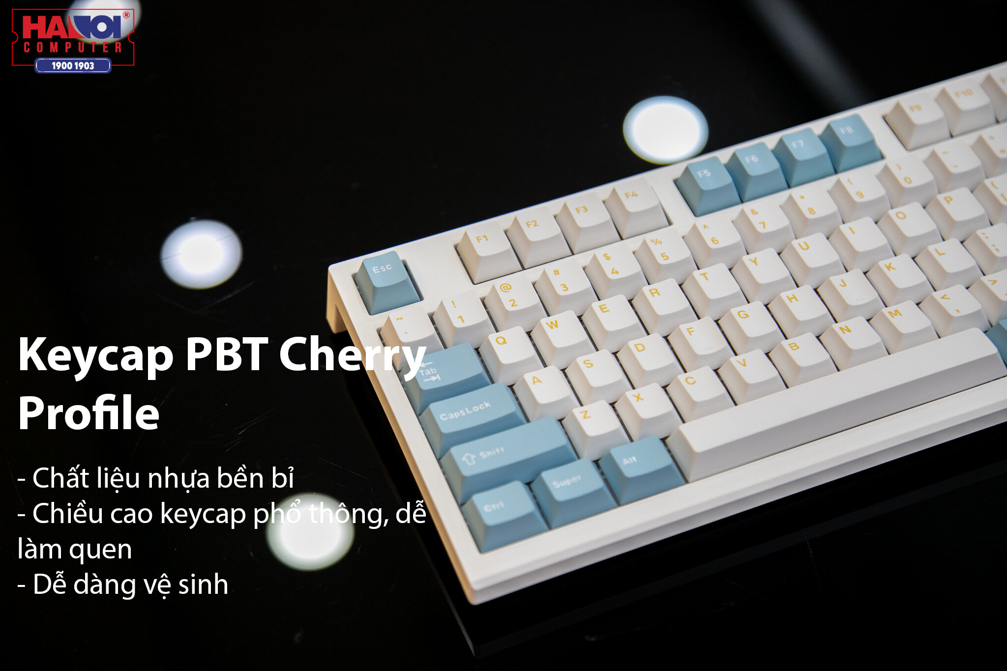 Bàn phím cơ FLEsport FL980 CPM Sea Salt White sw (Kailh Box) 4