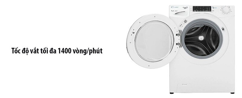 Máy giặt Candy Inverter 8 kg GVS 148THC3/1-04 tốc độ giặt