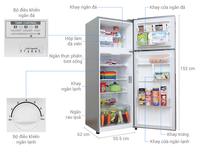 Tủ lạnh LG 208 lít GN-L225PS Tủ lạnh LG 208 lít GN-L225PS