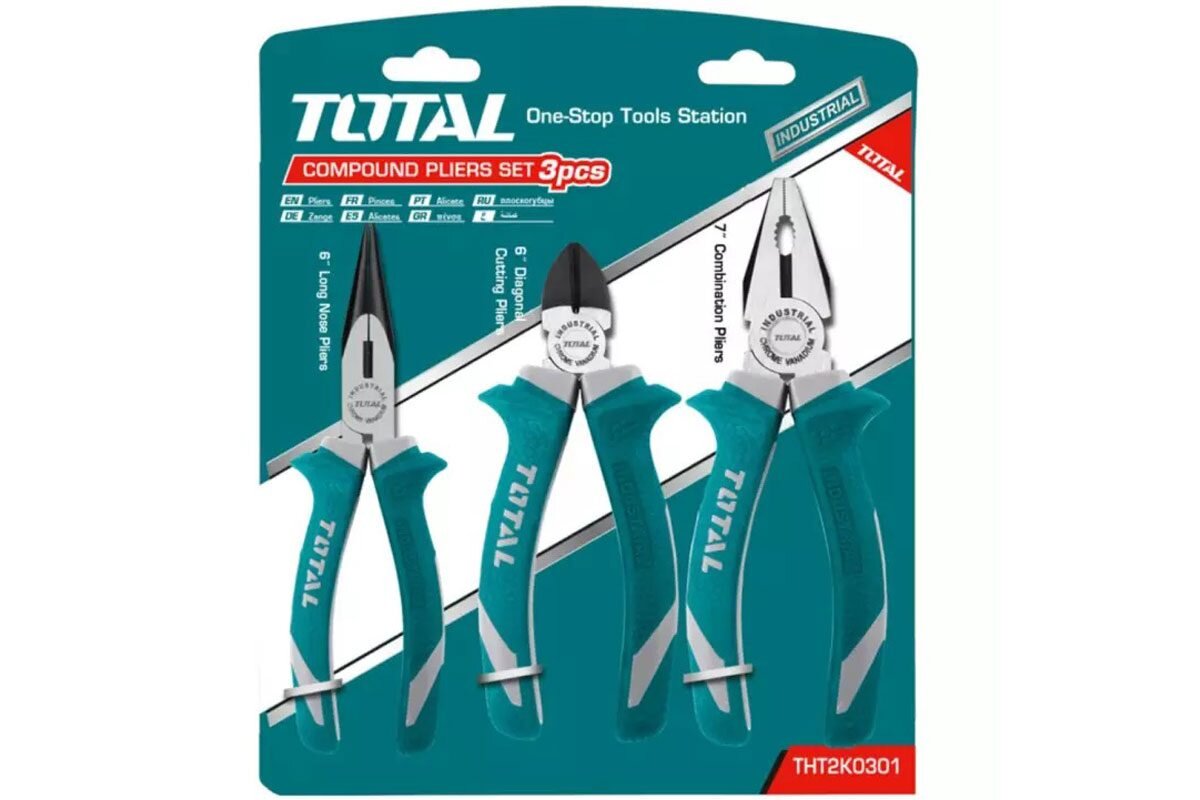 Bộ 3 kềm răng cắt và nhọn Total THT2K0301